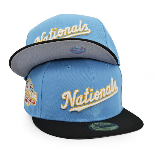 Washington Nationals Script 2018 ALL-STAR GAME Anniversary Exclusive New Era 59Fifty Fitted Hat - Sky/Black