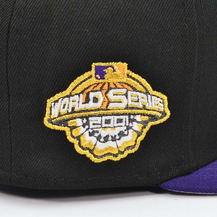 Arizona Diamondbacks 2001 WORLD SERIES Exclusive New Era 59Fifty Fitted Hat - Black/Purple