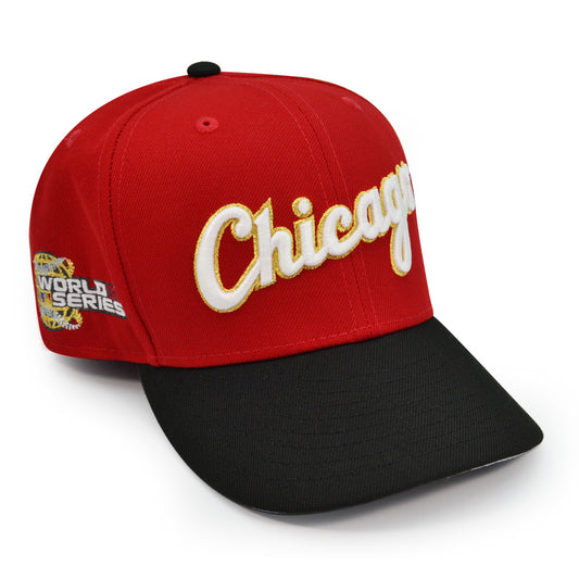 Chicago White Sox 2005 WORLD SERIES Exclusive New Era 59Fifty Fitted Hat - Scarlet/Black
