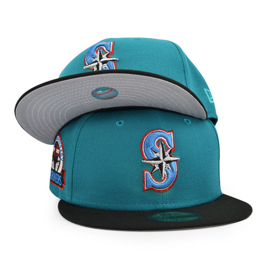 Seattle Mariners 30th ANNIVERSARY Exclusive New Era 59Fifty Fitted Hat - Aqua/Bk