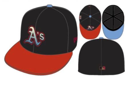 🚨PRE-ORDER ONLY ONLY! ETA 11/15/26-12/15/26🚨 Oakland Athletics "LAST CURRENT" Exclusive New Era 59FIFTY Fitted Hat - Black/Scarlet (Never Before Released)