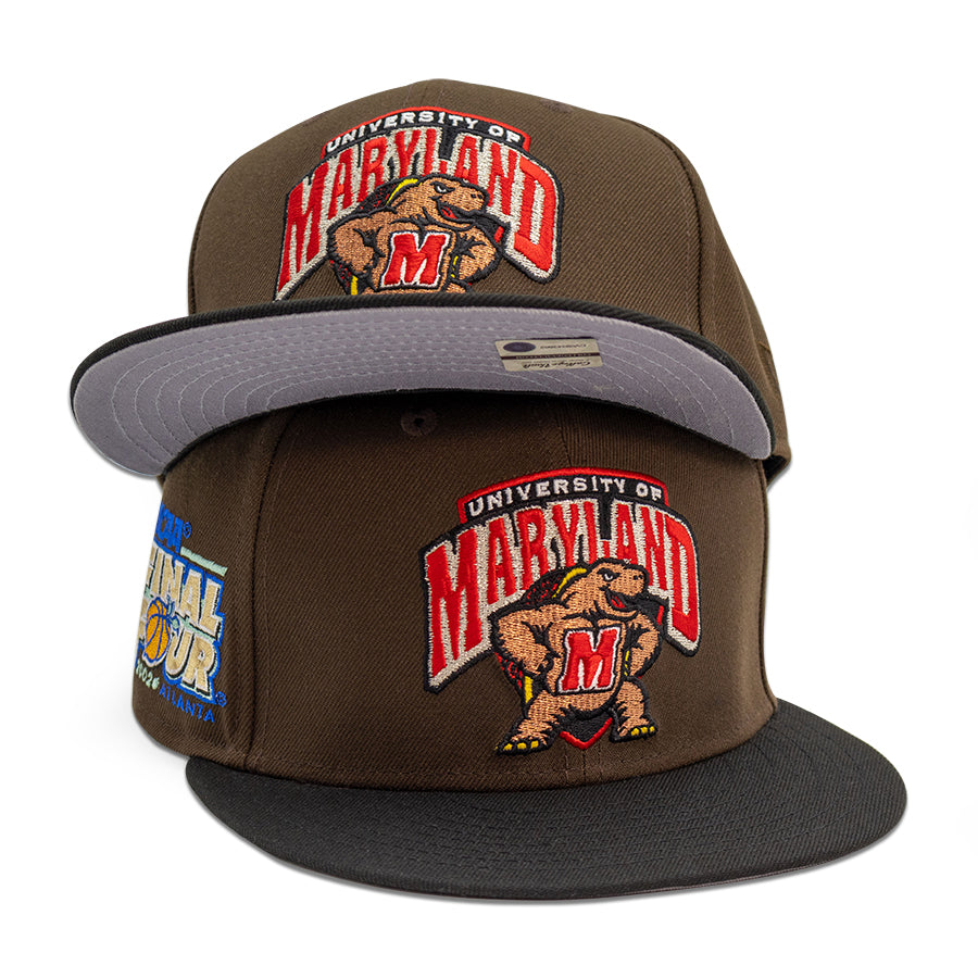 Maryland Terrapins "MUDLINE TERP" Exclusive New Era 59Fifty Fitted Hat - Walnut/Black