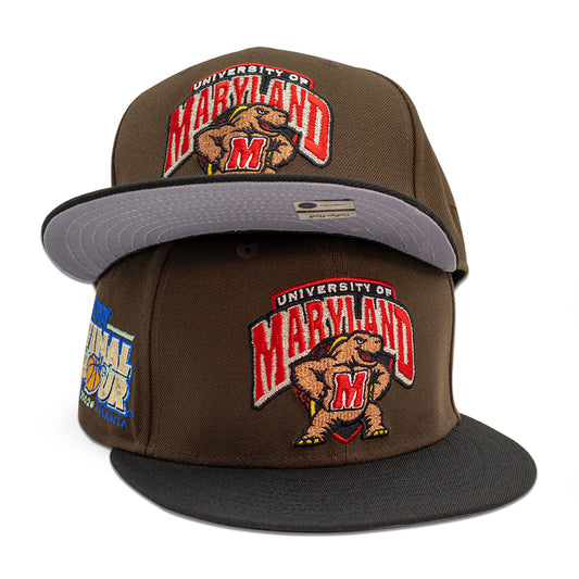 Maryland Terrapins "MUDLINE TERP" Exclusive New Era 59Fifty Fitted Hat - Walnut/Black