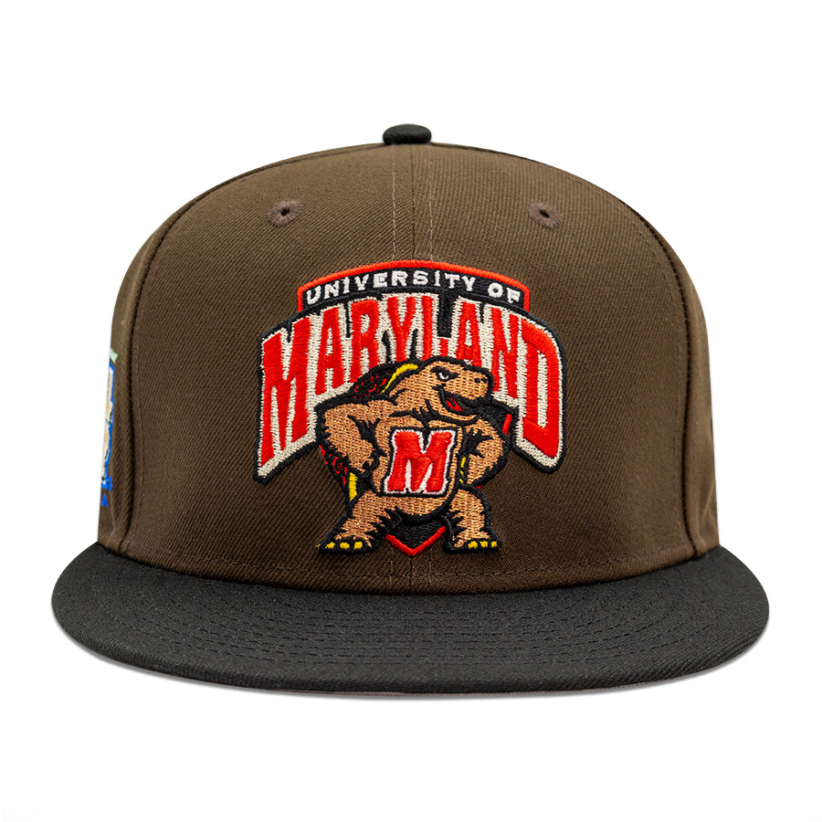 Maryland Terrapins "MUDLINE TERP" Exclusive New Era 59Fifty Fitted Hat - Walnut/Black