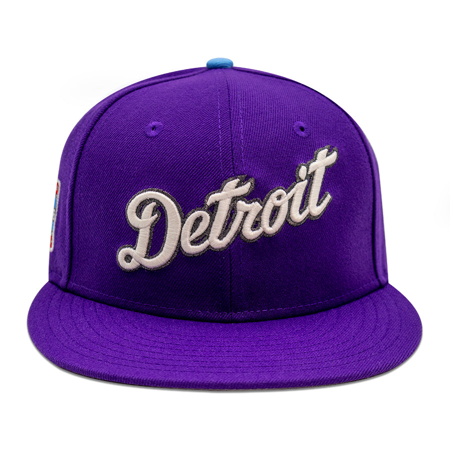 Detroit Pistons "BIG SHIRLEY" Exclusive New Era 59Fifty Fitted Hat - True Purple