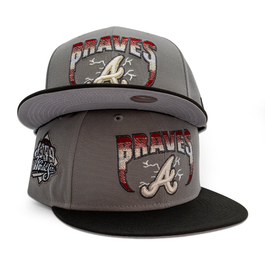 Atlanta Braves "BLAD3 KNIGHT" Exclusive New Era 59Fifty Fitted Hat - Misty Morning/Black