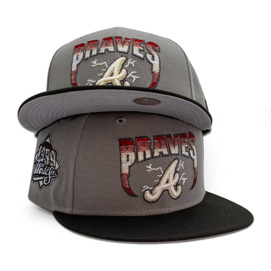 Atlanta Braves "BLAD3 KNIGHT" Exclusive New Era 59Fifty Fitted Hat - Misty Morning/Black