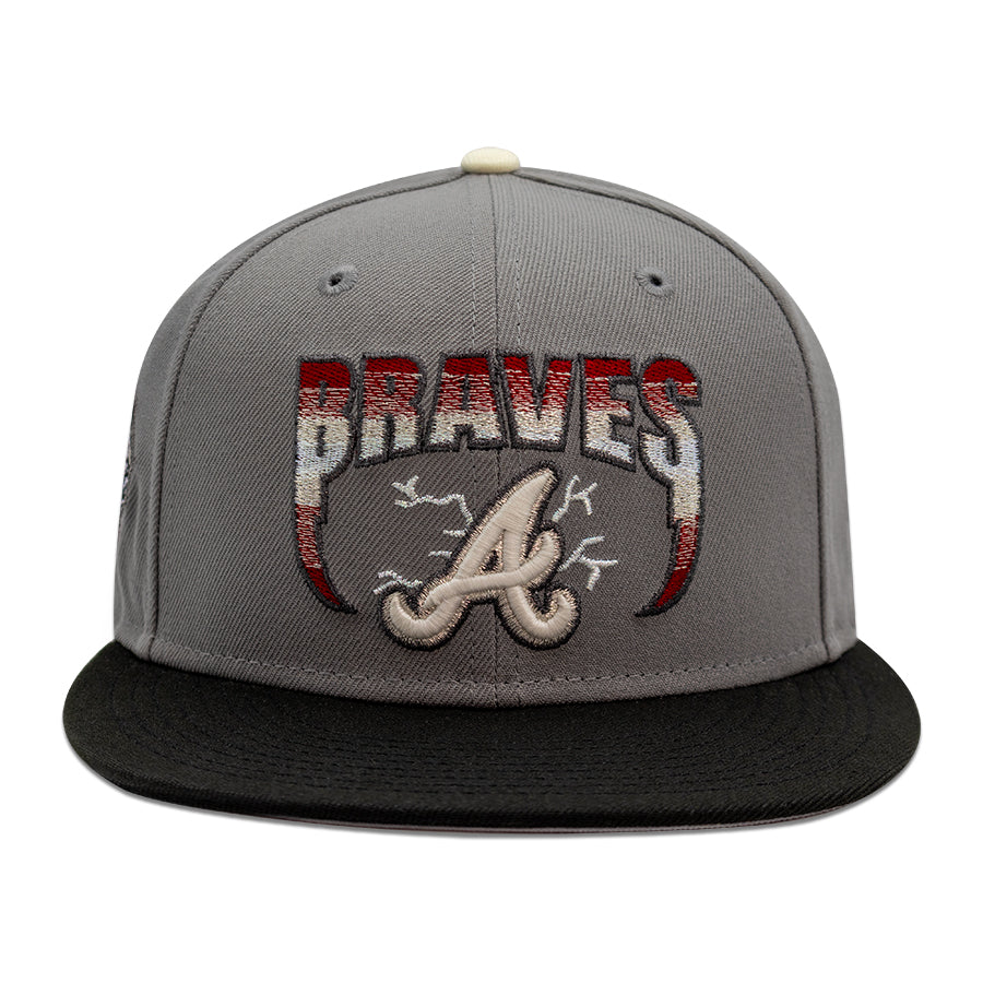 Atlanta Braves "BLAD3 KNIGHT" Exclusive New Era 59Fifty Fitted Hat - Misty Morning/Black