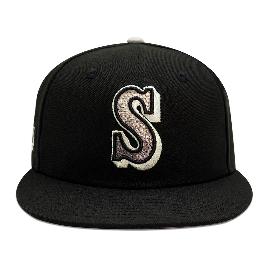 Seattle Mariners "STORM" Exclusive New Era 59Fifty Fitted Hat - Black