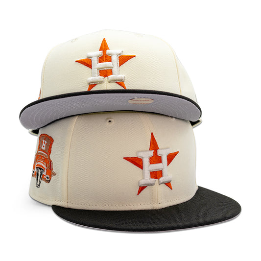 Houston Astros "ORANGE SLAB" Exclusive New Era 59Fifty Fitted Hat - Chrome/Black