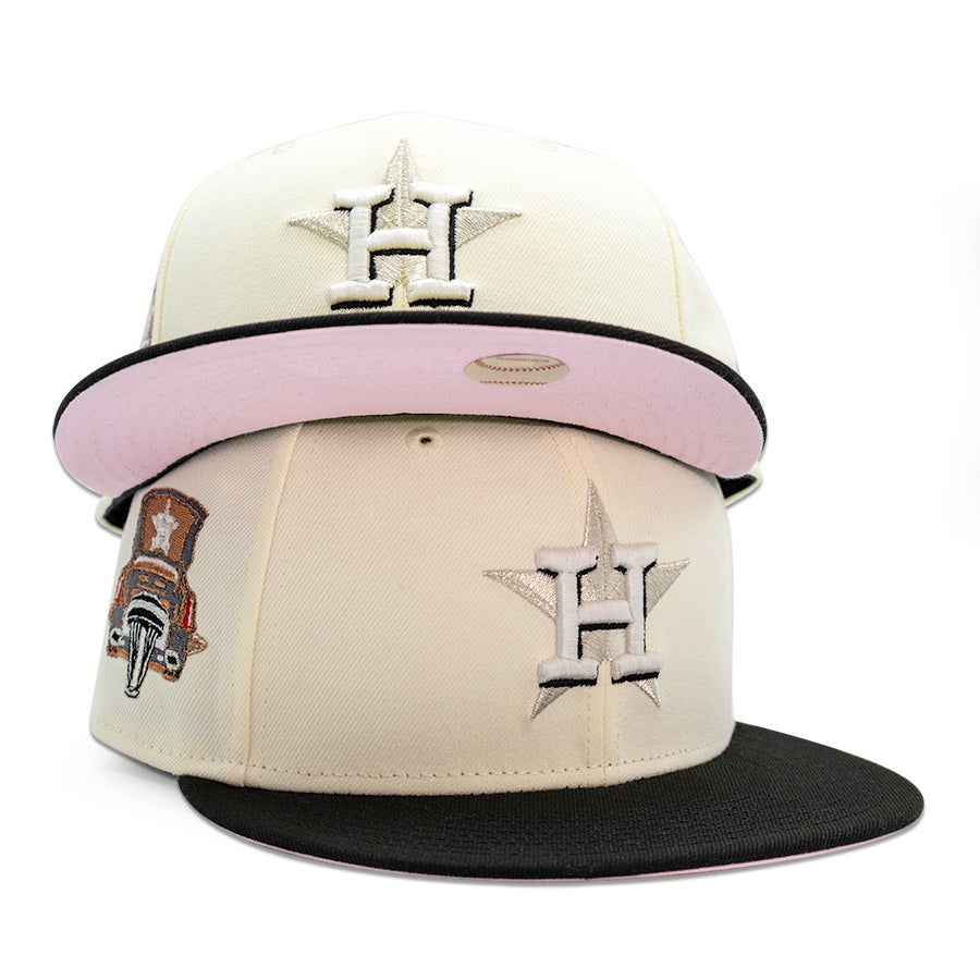 Houston Astros "BLACK SLAB" Exclusive New Era 59Fifty Fitted Hat -Chrome/Black Pinky
