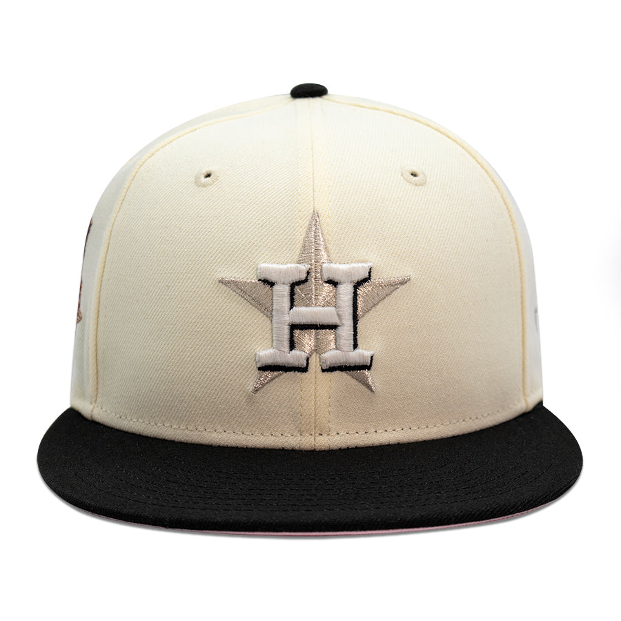 Houston Astros "BLACK SLAB" Exclusive New Era 59Fifty Fitted Hat -Chrome/Black Pinky