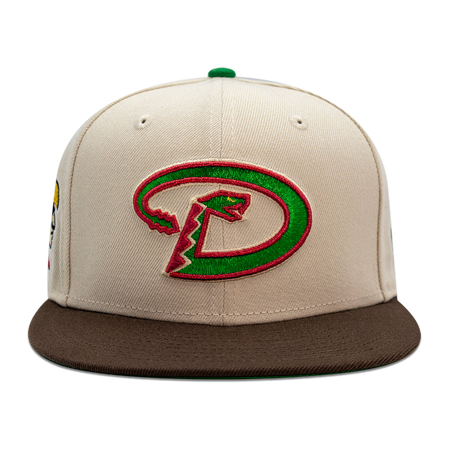 Arizona Diamondbacks "QUETZALCOATL" Exclusive New Era 59Fifty Fitted Hat - Stone/Walnut
