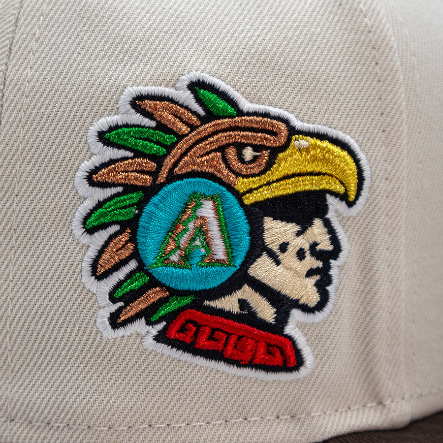 Arizona Diamondbacks "QUETZALCOATL" Exclusive New Era 59Fifty Fitted Hat - Stone/Walnut