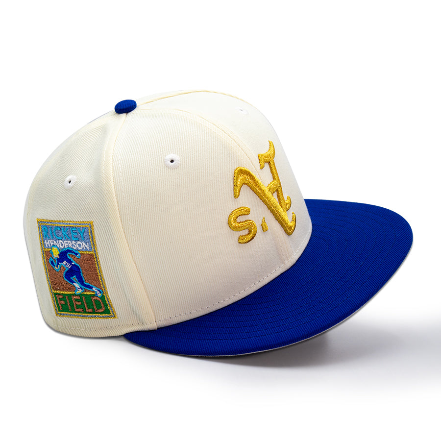 Oakland Athleitcs "SSV" Exclusive New Era 59Fifty Fitted Hat - Chrome/Lt Royal
