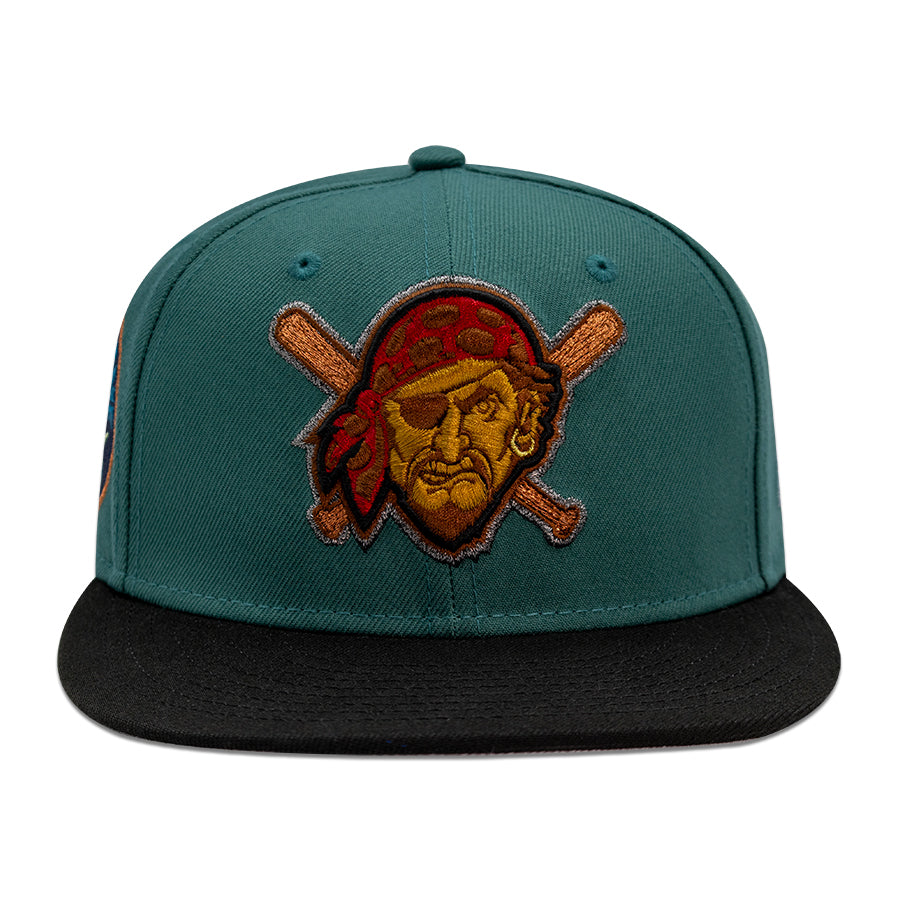 Pittsburgh Pirates "DEAD MAN'S CHEST" Exclusive New Era 59Fifty Fitted Hat - Northwest Green/Black