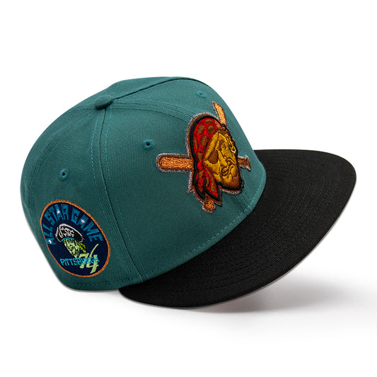 Pittsburgh Pirates "DEAD MAN'S CHEST" Exclusive New Era 59Fifty Fitted Hat - Northwest Green/Black