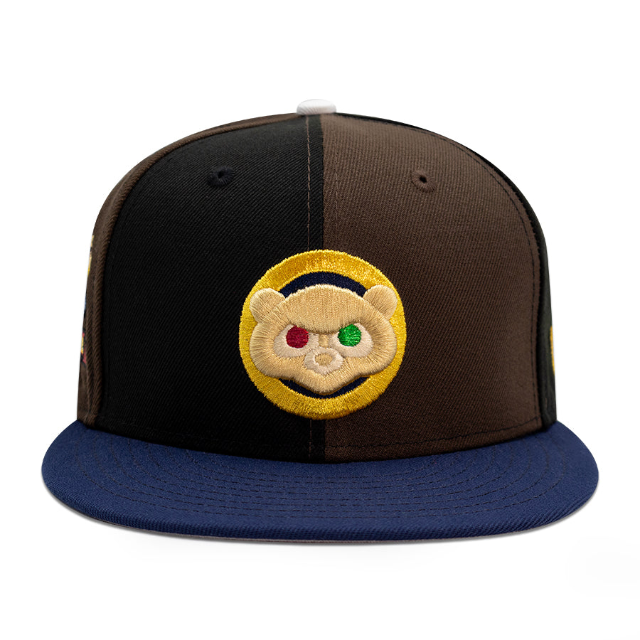Chicago Cubs "B ASTA" Pinwheel Exclusive New Era 59Fifty Fitted Hat - Walnut/Black/Oceanside