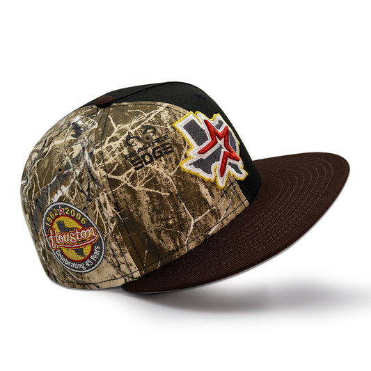 Houston Astros "COZY BLAMO" Pinwheel Exclusive New Era 59Fifty Fitted Hat - Real Tree/Black/Walnut