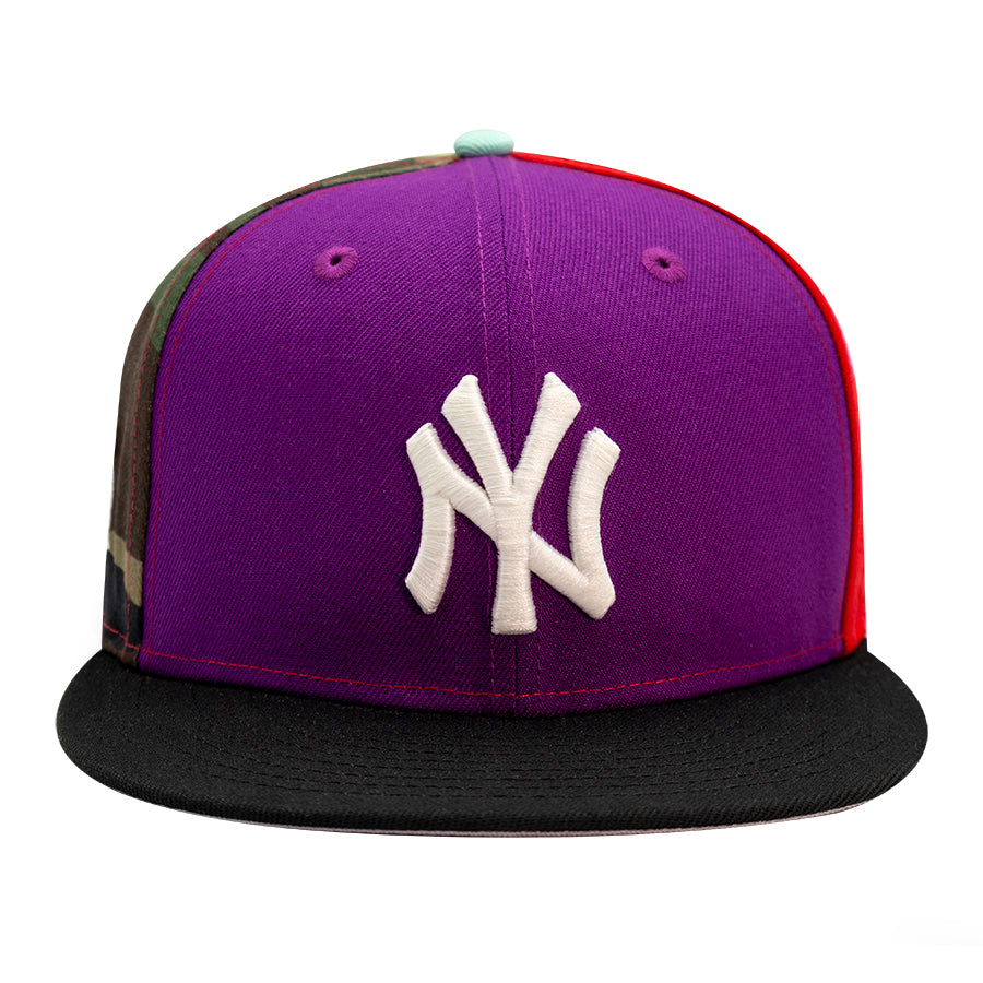 New York Yankees "HOMECOMING" Pinwheel Exclusive New Era 59Fifty Fitted Hat - Sparkling Grape/FDR/Matcha/Woodland/Real Tree