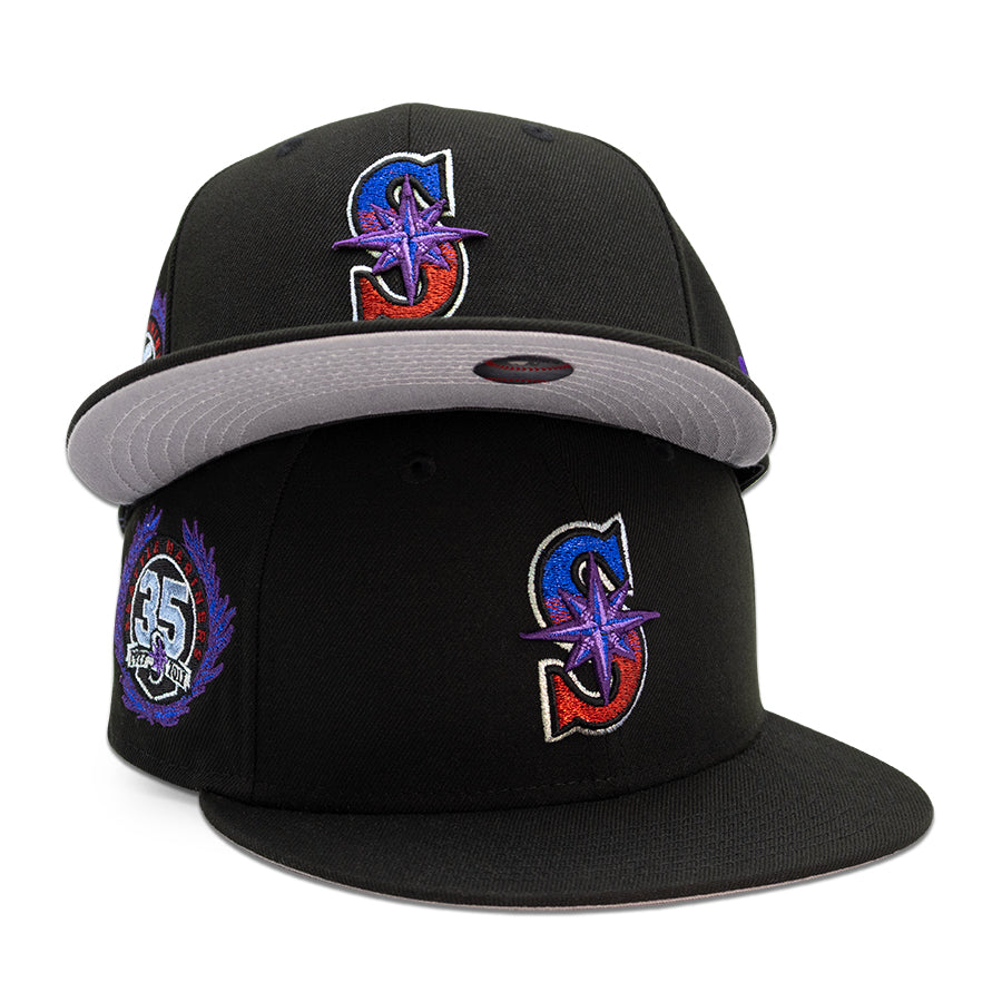 Seattle Mariners "HOLLOW PURPLE" Exclusive New Era 59Fifty Fitted Hat - Black