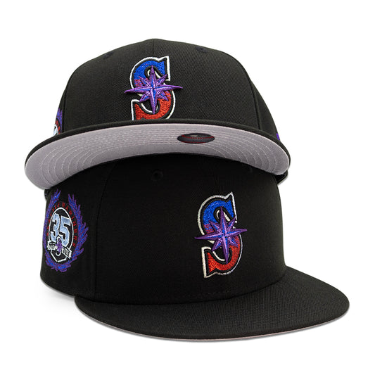 Seattle Mariners "HOLLOW PURPLE" Exclusive New Era 59Fifty Fitted Hat - Black