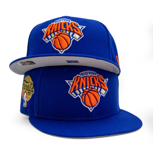 New York Knicks "THE FINALS" Exclusive New Era 59FIFTY Fitted Hat - Majestic Blue