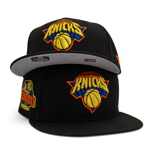 New York Knicks "WORLD CHAMPIONS" Exclusive New Era 59FIFTY Fitted Hat - Black