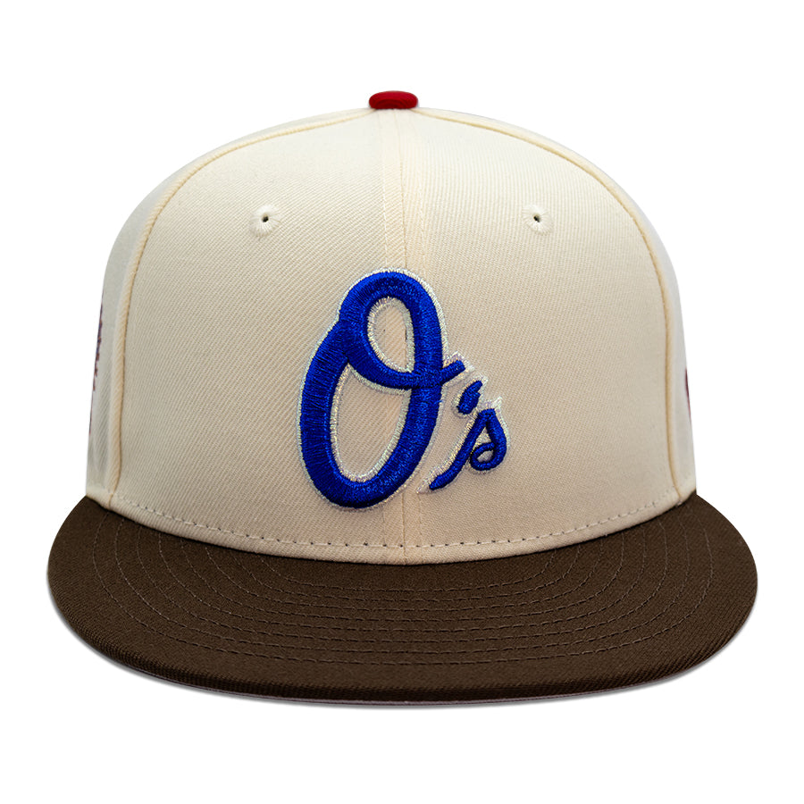 Baltimore Orioles "OATMEAL PIE" Exclusive New Era 59Fifty Fitted Hat - Chrome/Lt Royal