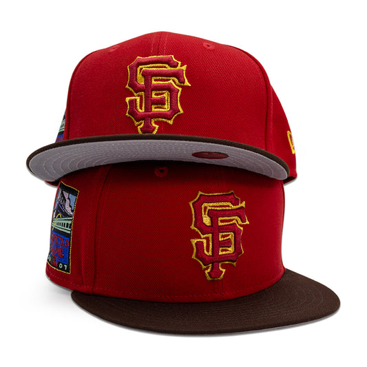 San Francisco Giants "SANTANA" Exclusive New Era 59Fifty Fitted Hat - Scarlet/Burntwood