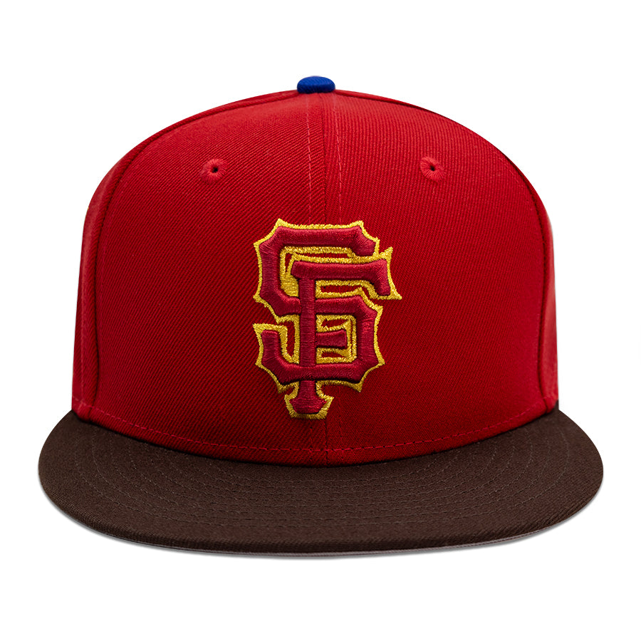 San Francisco Giants "SANTANA" Exclusive New Era 59Fifty Fitted Hat - Scarlet/Burntwood