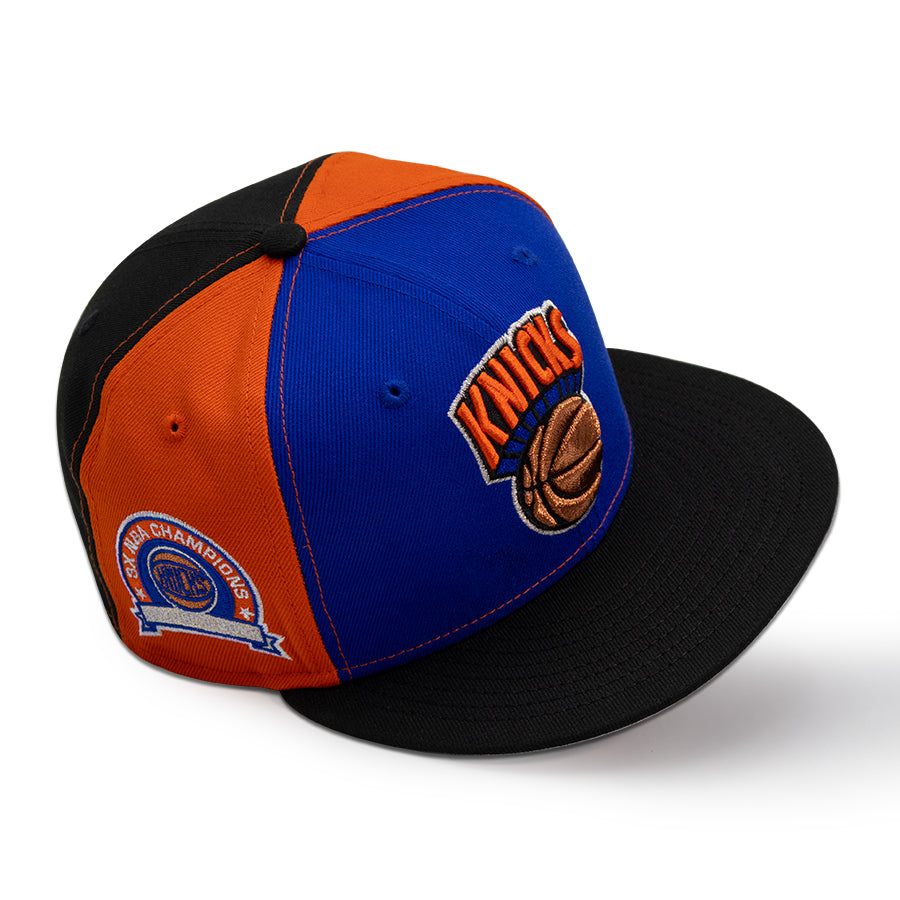 New York Knicks "NEW YORKS FINEST" Exclusive New Era 59FIFTY Fitted Hat - Royal/Orange/Black