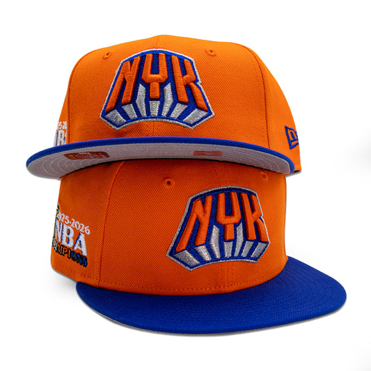 New York Knicks "THE BIG CITY" Exclusive New Era 59FIFTY Fitted Hat - Rush/Royal