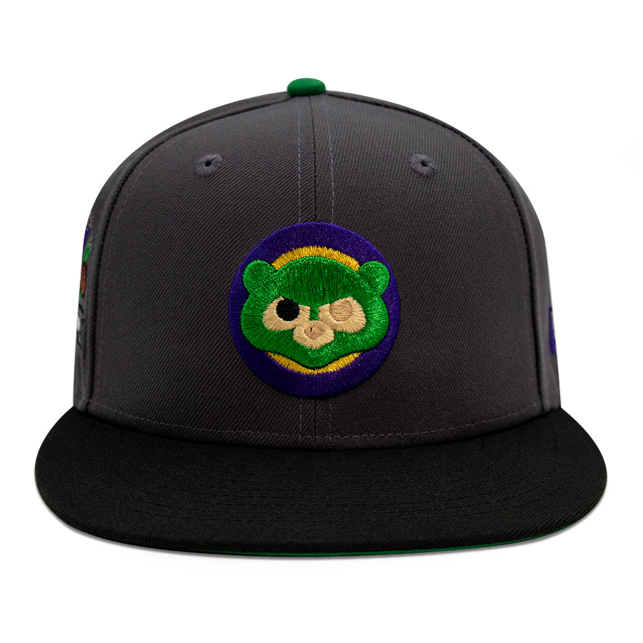 Chicago Cubs "EGGHEAD//RORANOA" Exclusive New Era 59Fifty Fitted Hat - Dark Graphite/Black