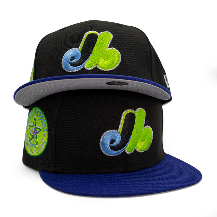 Montreal Expos "MORTY" Exclusive New Era 59Fifty Fitted Hat - Black/Royal