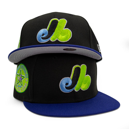 Montreal Expos "MORTY" Exclusive New Era 59Fifty Fitted Hat - Black/Royal