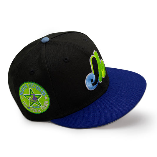 Montreal Expos "MORTY" Exclusive New Era 59Fifty Fitted Hat - Black/Royal