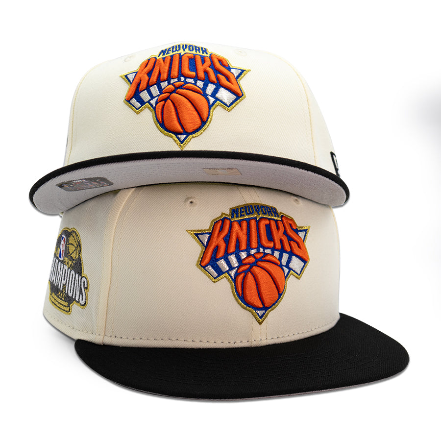 New York Knicks "2026 NBA CHAMPIONS" Exclusive New Era 59FIFTY Fitted Hat - Chrome/Black