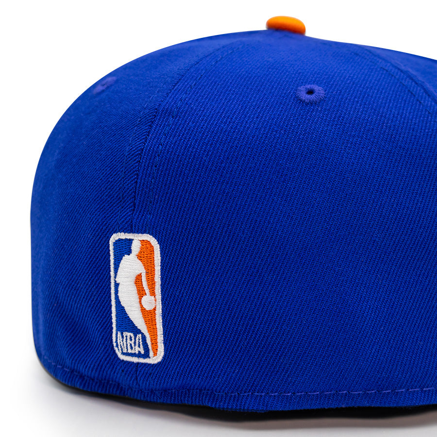 New York Knicks "2026 NBA CHAMPIONS" Exclusive New Era 59FIFTY Fitted Hat - Majestic Blue /Orange