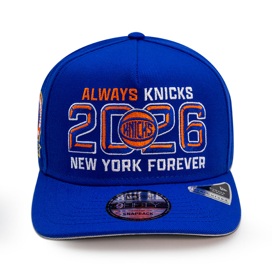 New York Knicks 2026 "ALWAYS AND FOREVER" New Era 9Fifty A-Frame Snapback Hat - Royal