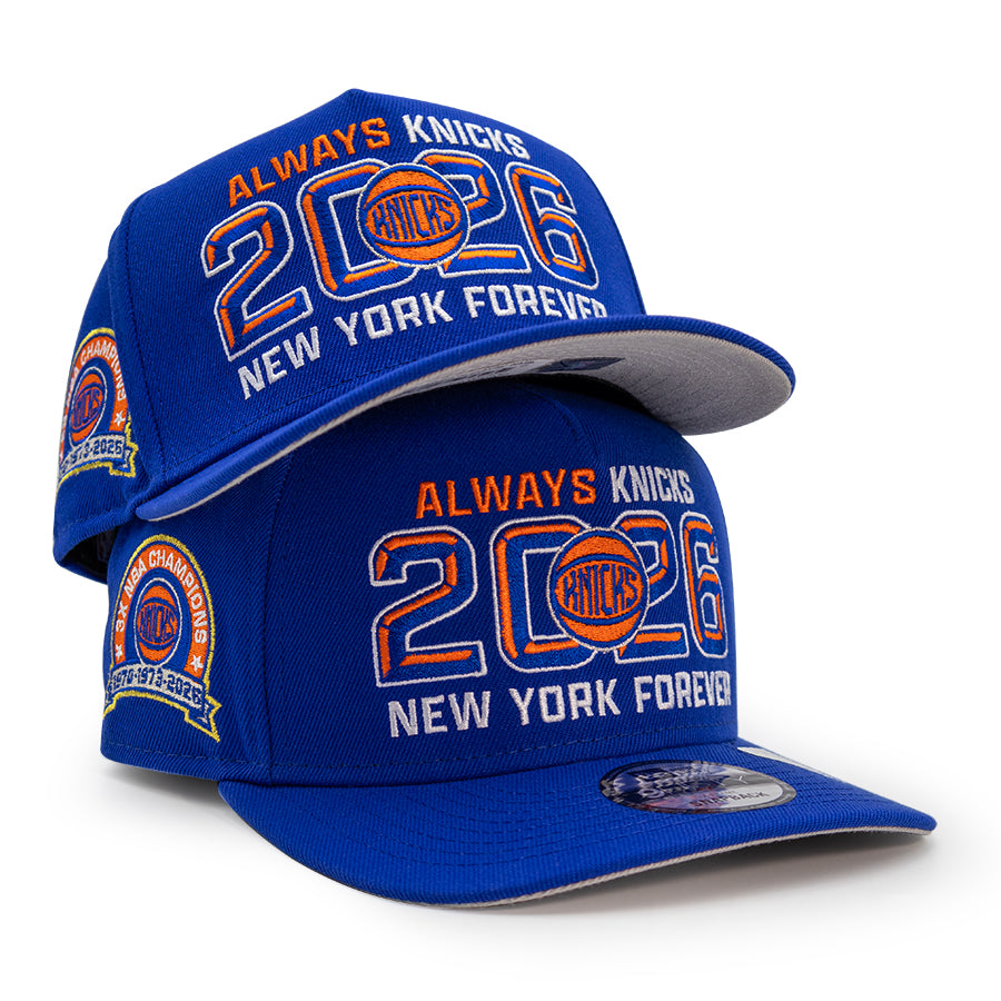 New York Knicks 2026 "ALWAYS AND FOREVER" New Era 9Fifty A-Frame Snapback Hat - Royal