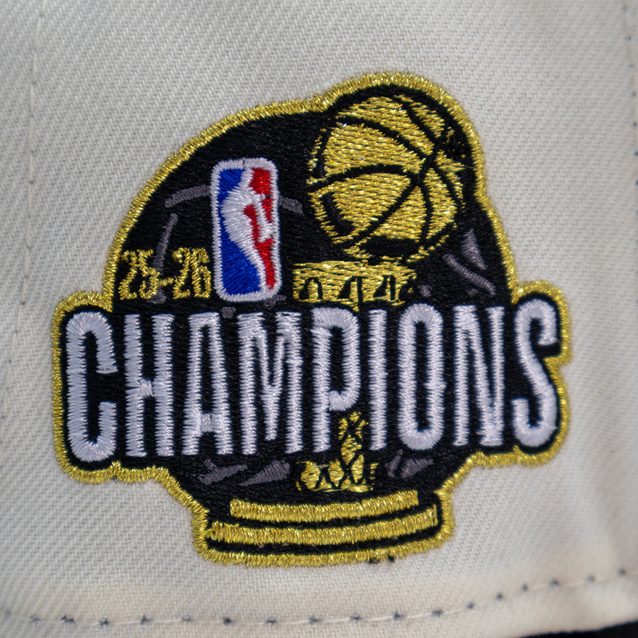 New York Knicks "2026 NBA CHAMPIONS" New Era 9Fifty A-Frame Snapback Hat - Chrome/Black