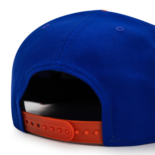 New York Knicks "2026 NBA CHAMPIONS" 2Tone New Era 9Fifty Snapback Hat - Royal/Orange