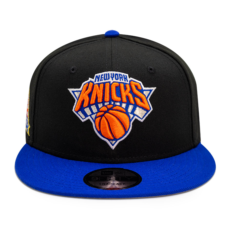 New York Knicks "3X NBA CHAMPIONS" 2Tone New Era 9Fifty Snapback Hat - Black/Royal