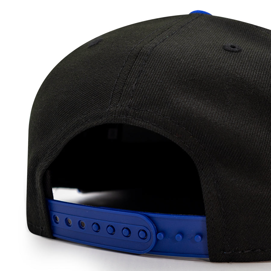 New York Knicks "3X NBA CHAMPIONS" 2Tone New Era 9Fifty Snapback Hat - Black/Royal