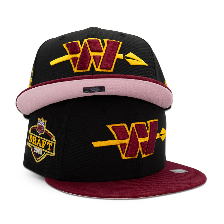 Washington Commanders "HAIL RAISER" Exclusive New Era 59Fifty Fitted Hat - Black/Cardinal