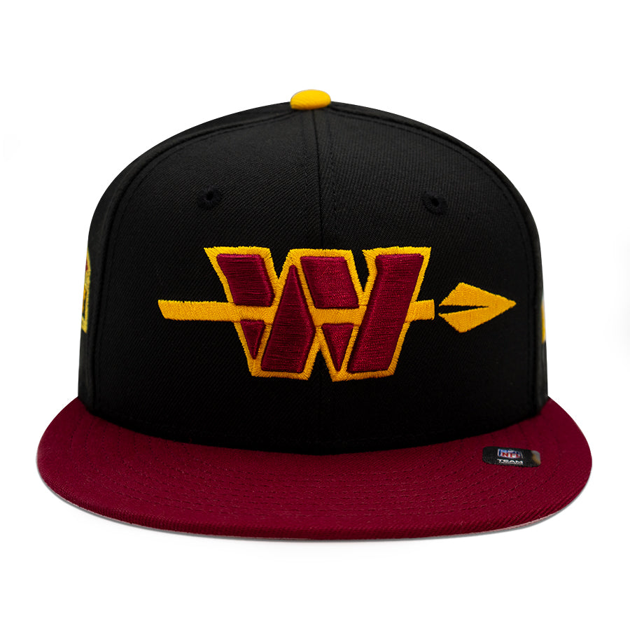 Washington Commanders "HAIL RAISER" Exclusive New Era 59Fifty Fitted Hat - Black/Cardinal