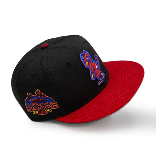 St.Louis Cardinals "LAGO" Exclusive New Era 59Fifty Fitted Hat - Black/Scarlet