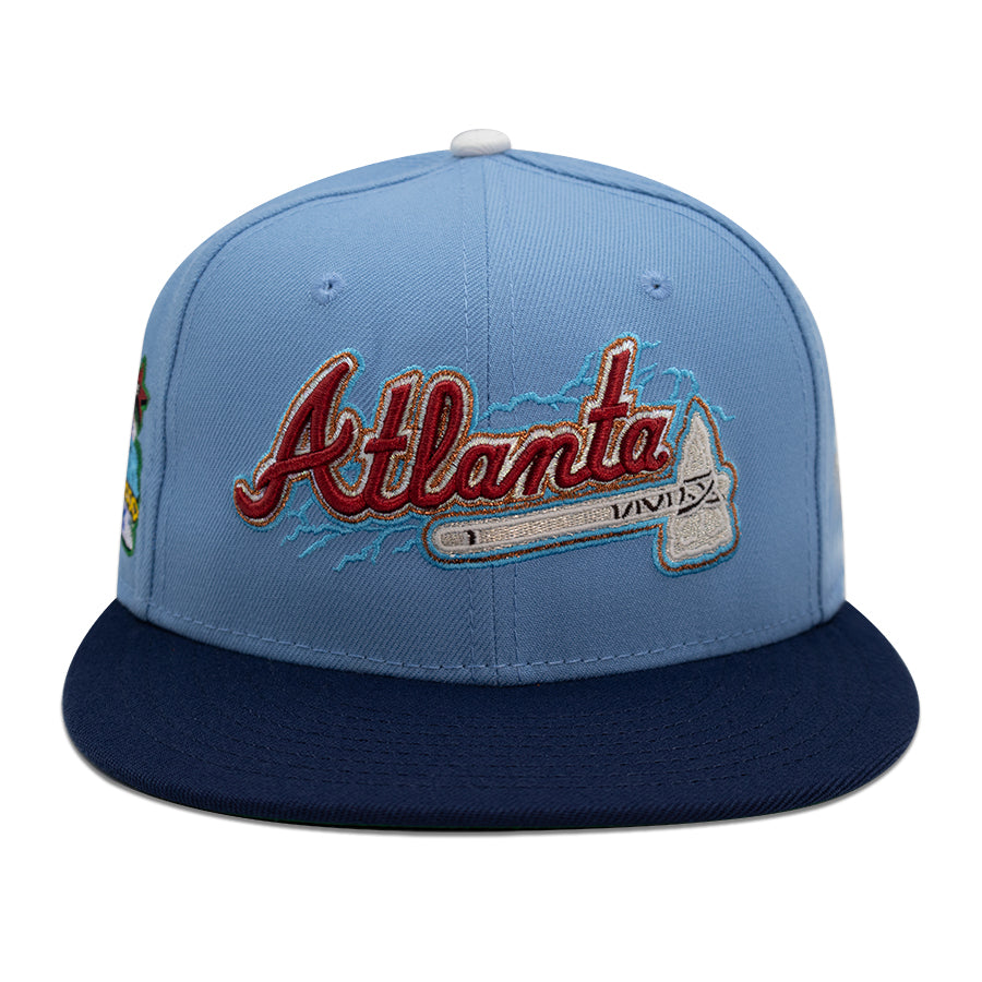Atlanta Braves "ADVENTURE TIME" Exclusive New Era 59Fifty Fitted Hat - Sky/Oceanside