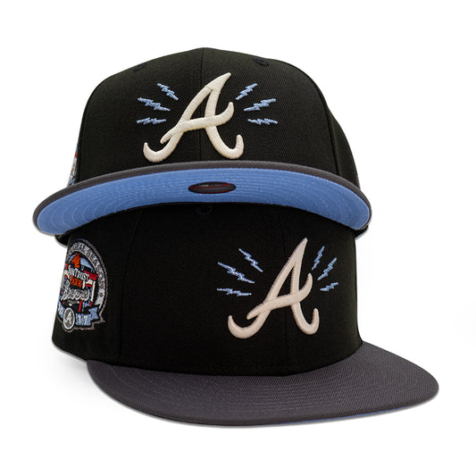 Atlanta Braves "ARTHUR" Exclusive New Era 59FIFTY Fitted Hat - Black/Dark Graphite Icy